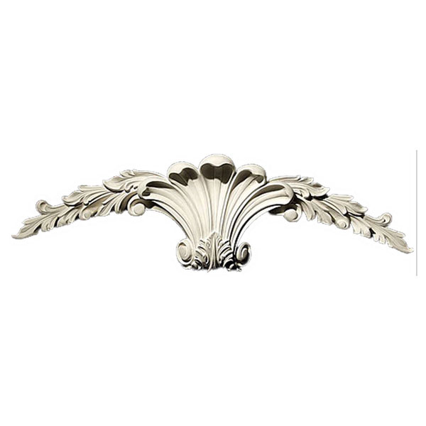 Pearlworks - KS-107A - Approx. 21-3/4" x 6-3/4" x 2-3/4"  Shell with extended acanthus leaf for 3" MLD-182 & MLD-183. Made of Superflexible material suitable for use on arches with radius of 11-1/2" or larger as well as straight applications.