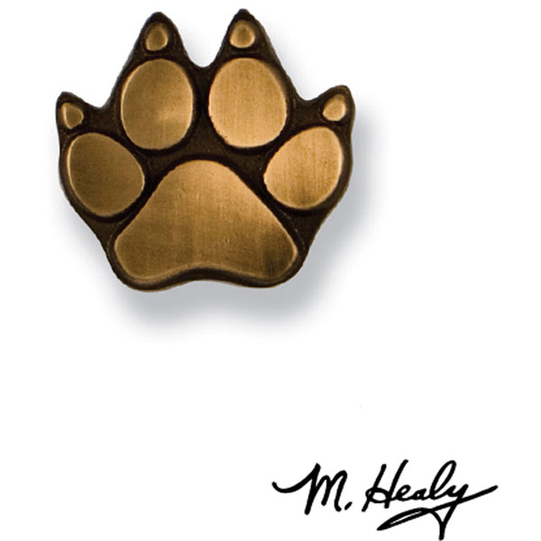 Michael Healy Designs - MHR66 - 2 1/2"W x 2 1/4"H Michael Healy Dog Paw Doorbell Ringer, Bronze