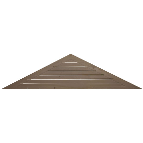 Ekena Millwork - GVTR72X18F - 72"W x 18"H x 2 1/4"P,  Pitch 6/12 Triangle Gable Vent, Functional