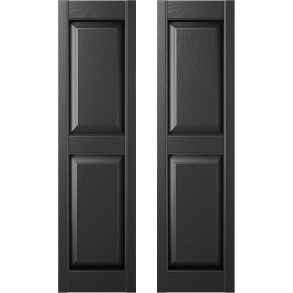 Builder's Edge - Builders Edge, Vinyl Raised Panel Shutters, Includes Matching Installation Spikes (Per Pair)