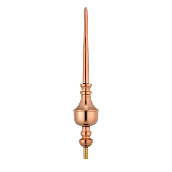 Good Directions - GD742 - 27" Victoria Pure Copper Rooftop Finial with Roof Mount