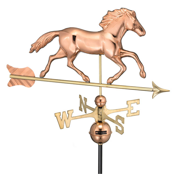 Good Directions - GD952P - Smithsonian Running Horse Weathervane - Pure Copper