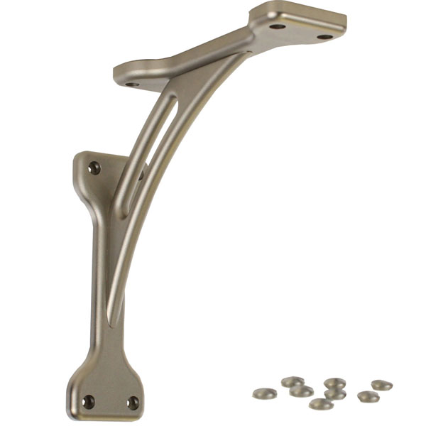Asigma Designs - COR10X10OR - 2 1/2"W x 10"D x 10"H Orion Satin Nickel Aluminum Bracket (Supports up to 250lbs.)