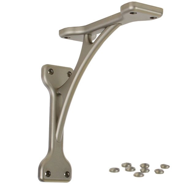 Asigma Designs - COR10X10SO - 2 1/2"W x 10"D x 10"H Solstice Satin Nickel Aluminum Bracket (Supports up to 250lbs.)