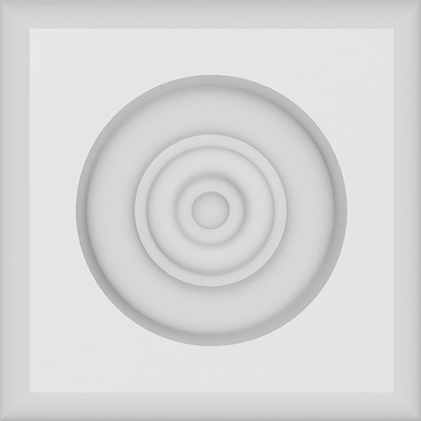 Ekena Millwork - ROSPSDG04 - Standard Sedgwick Bullseye Rosette With Rounded Edge
