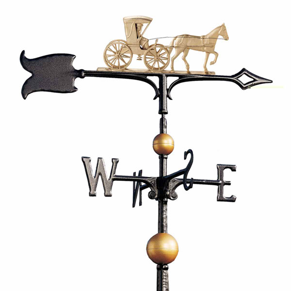 Whitehall Products LLC - WH00412 - 13 1/2"L x 6"H 30" Full-Bodied Country Doctor Weathervane, Gold-Bronze
