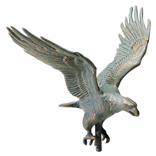 Whitehall Products LLC - WH45144 - 11 1/2"L x 9"H 30" Full-Bodied Eagle Weathervane, Verdigris