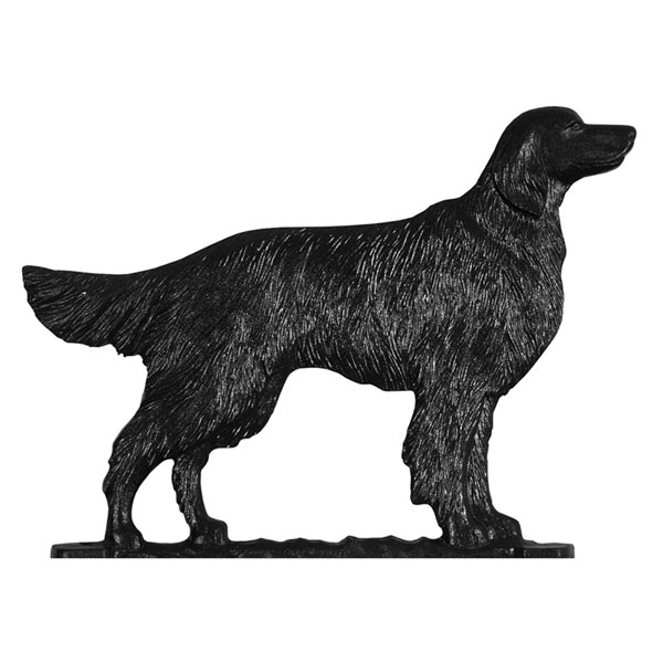 Whitehall Products LLC - WH65513 - 11 1/2"L x 8 1/2"H 30" Golden Retriever Traditional Directions Weathervane, Rooftop Black