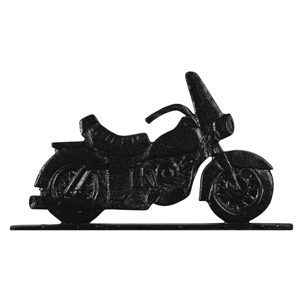 Whitehall Products LLC - WH65524 - 12"L x 7"H 30" Motorcycle Traditional Directions Weathervane, Rooftop Black