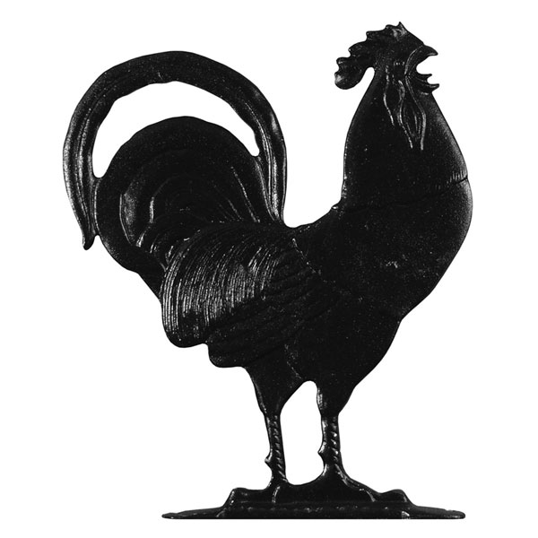 Whitehall Products LLC - WH03082 - 9"L x 9"H 30" Rooster Traditional Directions Weathervane, Rooftop Black