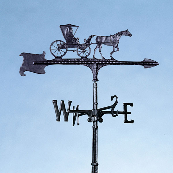 Whitehall Products LLC - WH00072 - 13 1/2"L x 6"H 30" Country Doctor Accent Directions Weathervane, Black