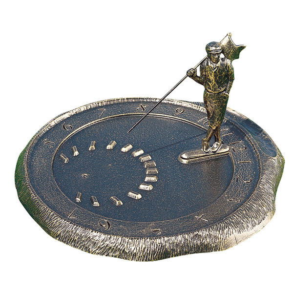 Whitehall Products LLC - WH00780 - 12" Diameter Golfer Large Sundial, French Bronze
