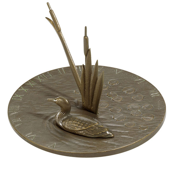 Whitehall Products LLC - WH01250 - 11 1/4" Diameter Loon Large Sundial, French Bronze