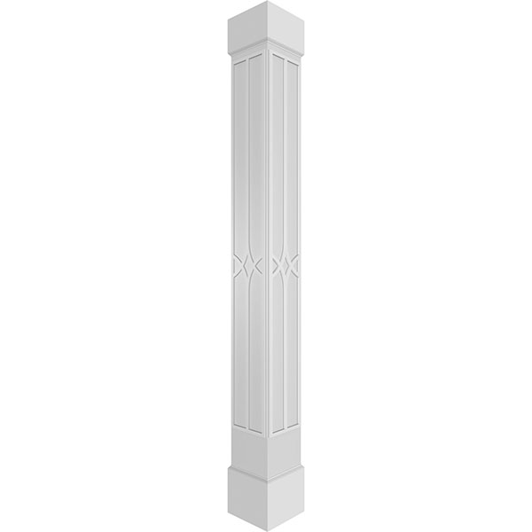 Ekena Millwork - CCENCRP - Craftsman Classic Square Non-Tapered Cedar Park Fretwork Column