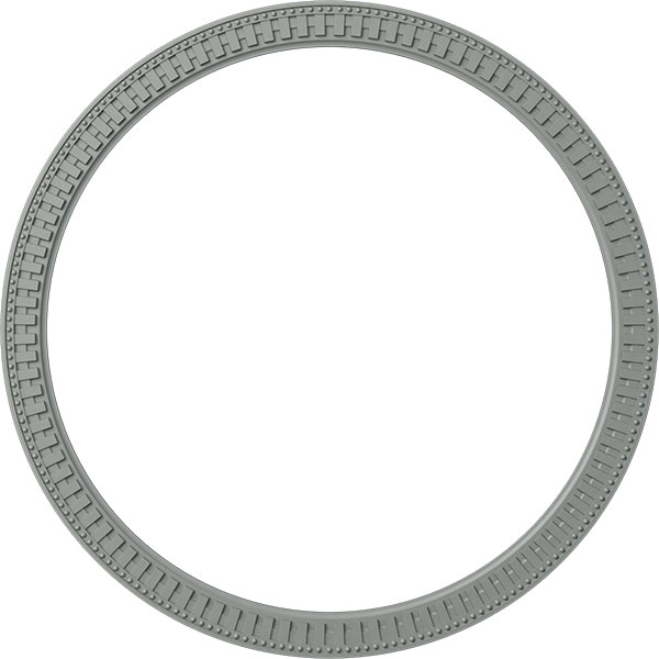 Ekena Millwork - CR47DT_P - 47"OD x 40 1/2"ID x 3 1/4"W x 1 1/8"P Dentil and Bead Ceiling Ring