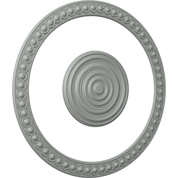 Ekena Millwork - CRM29HI13CA - 28 3/4"OD x 23 5/8"ID Ceiling Ring with 12 5/8"OD Ceiling Medallion Carton Light Accent Kit