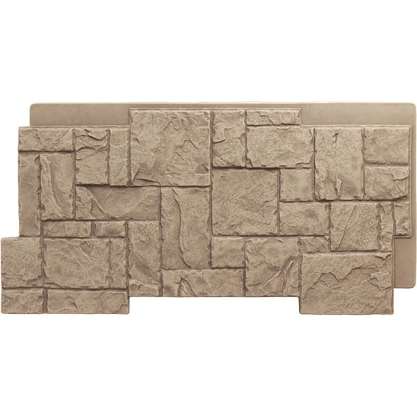 EverStone Castle Rock Faux Stone Panel, 49"W x 24 1/2"H x 1 1/4"D, Valley Spring Color