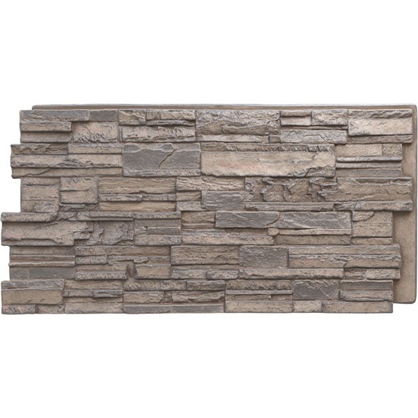 Ekena Millwork - EverStone Cascade Faux Stone Panel, 48 5/8"W x 24 3/4"H x 1 1/4"D