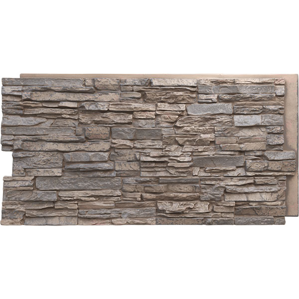 Ekena Millwork - EverStone Canyon Ridge Faux Stone Panel, 45 3/4"W x 24 1/2"H x 1 1/4"D