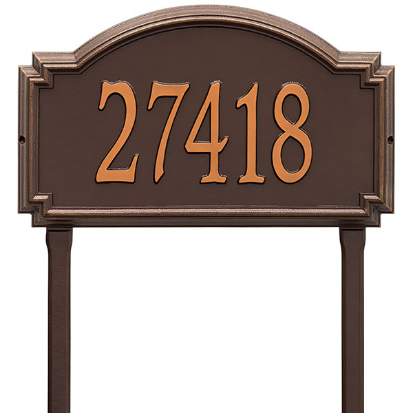 Whitehall Products LLC - WH1296 - 20 1/2"W x 12"H x 1 1/4"D Williamsburg One Line Lawn Plaque