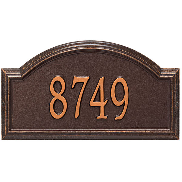 Whitehall Products LLC - WH1304 - 17"W x 9 1/2"H x 1 1/4"D Providence Arch One Line Wall Plaque
