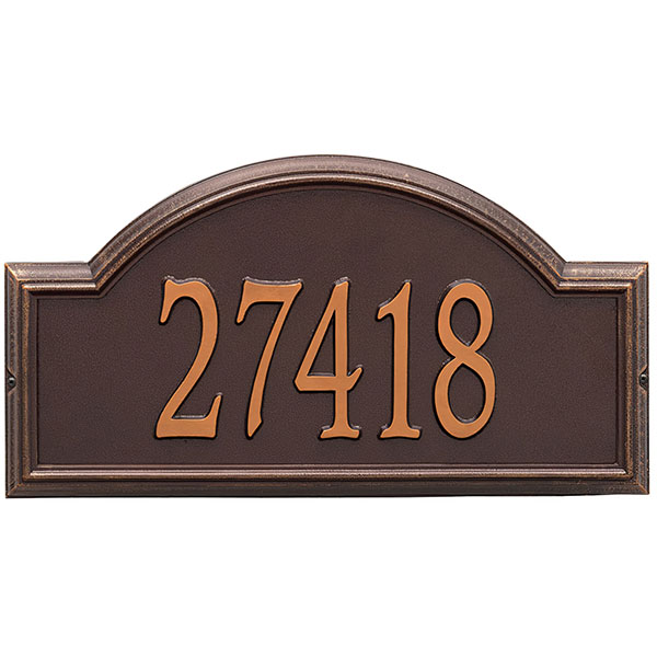 Whitehall Products LLC - WH1308 - 22 1/2"W x 12"H x 1 1/4"D Providence Arch One Line Wall Plaque