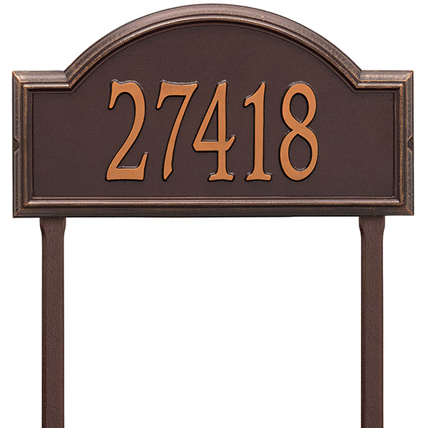 Whitehall Products LLC - WH1310 - 22 1/2"W x 12"H x 1 1/4"D Providence Arch One Line Lawn Plaque
