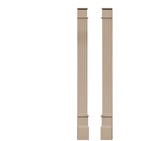 Mid-America - 00881111 - 6 7/8"W x 96"H x 1 7/8"P Fluted Pilaster, Fade-Resistant Vinyl, (Set of 2)