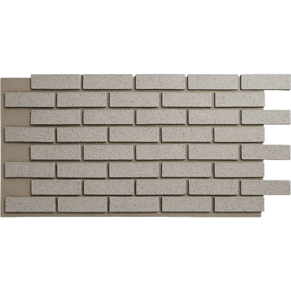 EverStone Traditional Faux Brick Panel, 44"W x 21 3/4"H x 3/4"D, Pewter Color