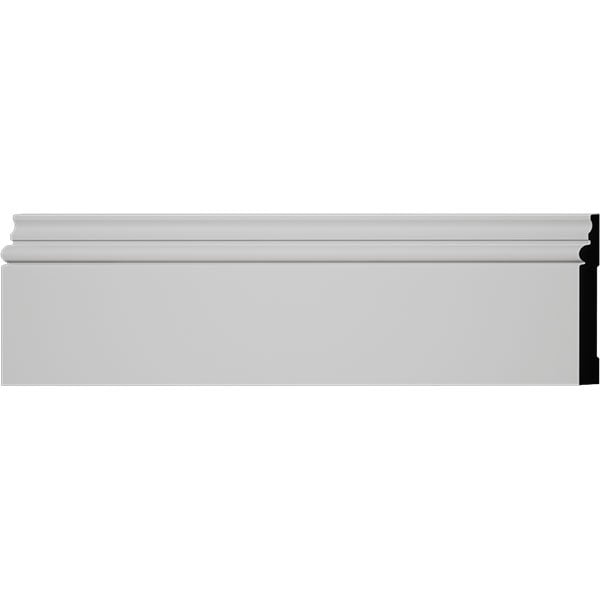 TruCraft - MLDP01X05WM163EWH - WM163E - 5"H x 1/2"P x 96"L, TrueCraft PVC Speed Base Moulding, White