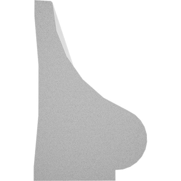 TruCraft - MLDP01X01WM166WH - WM166 - 1 1/4"H x 3/4"P x 96"L, TrueCraft PVC Base Moulding, White