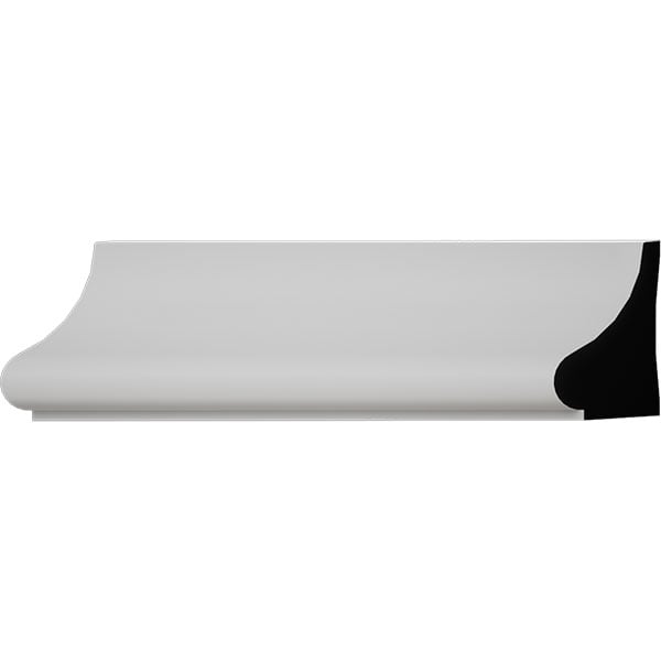 TruCraft - MLDP01X01WM166WH - WM166 - 1 1/4"H x 3/4"P x 96"L, TrueCraft PVC Base Moulding, White