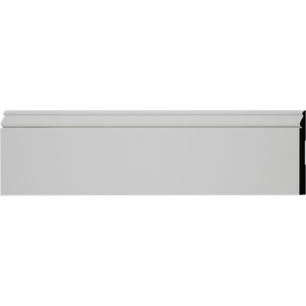 TruCraft - MLDP01X07WM810WH - WM810 - 7 1/4"H x 9/16"P x 96"L, TrueCraft PVC Colonial Baseboard Moulding, White