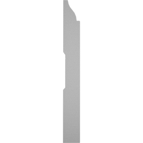 TruCraft - MLDP01X04WM620WH - WM620 - 4 1/4"H x 1/2"P x 96"L, TrueCraft PVC Colonial Baseboard Moulding, White