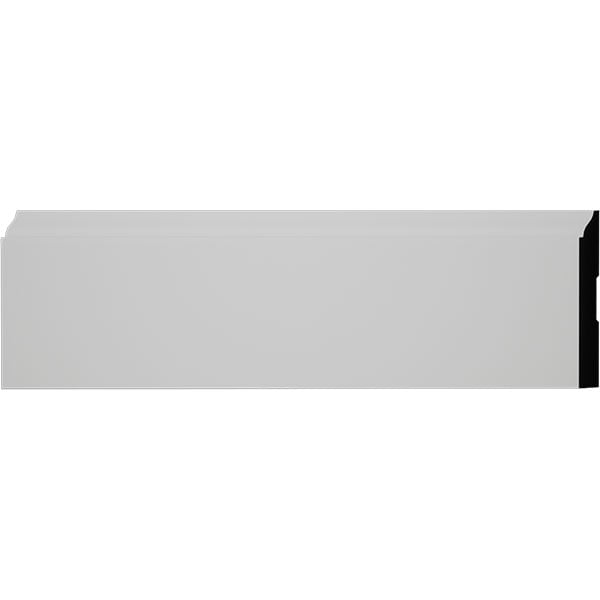 TruCraft - MLDP01X04WM620WH - WM620 - 4 1/4"H x 1/2"P x 96"L, TrueCraft PVC Colonial Baseboard Moulding, White