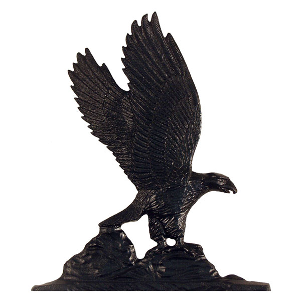 Whitehall Products LLC - WH01210 - 11 1/4"W x 9 3/4"H Eagle Mailbox Ornament, Black