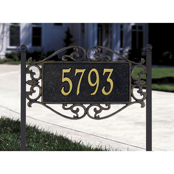 Whitehall Products LLC - WH5513 - 17 1/2"W x 11"H x 1/2"D Lewis Fretwork One Line Lawn Plaque