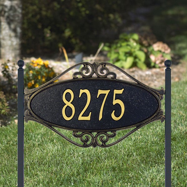Whitehall Products LLC - WH5511 - 17 1/2"W x 11"H x 1/2"D Hackley Fretwork One Line Lawn Plaque