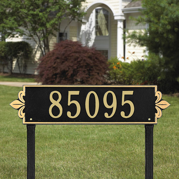 Whitehall Products LLC - WH2993 - 25"W x 6"H Lyon Horizontal One Line Lawn Plaque