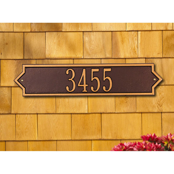 Whitehall Products LLC - WH3010 - 19"W x 4"H Norfolk Horizontal One Line Wall Plaque