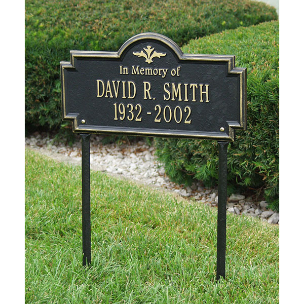 Whitehall Products LLC - WH2214 - 17"W x 9"H Arlington Two Line Lawn Memorial Marker