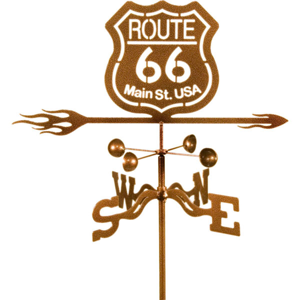 EZ Vane, Inc. - VSRO66 - 21"L x 9 1/4"H Vintage Series Route 66 Logo Weathervane Kit