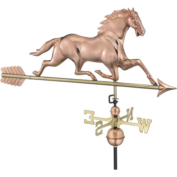 Good Directions - GD580PA - Horse Weathervane with Arrow - Pure Copper