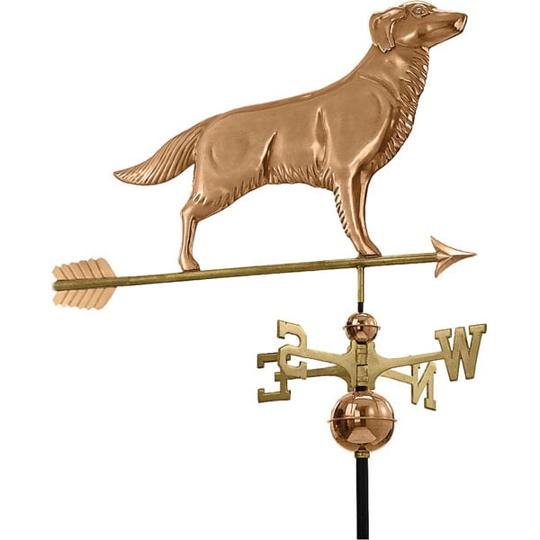 Good Directions - GD644PA - Golden Retriever Weathervane with Arrow - Pure Copper