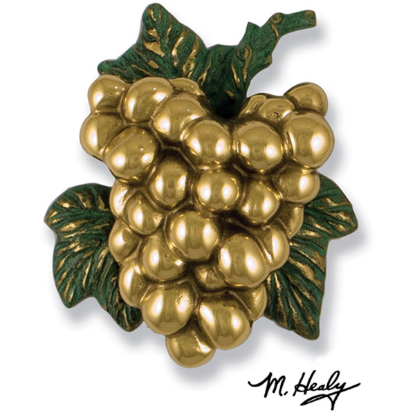 Michael Healy Designs - MH1311 - 5"W x 2"D x 6 1/2"H Michael Healy Grape Cluster Door Knocker, Brass