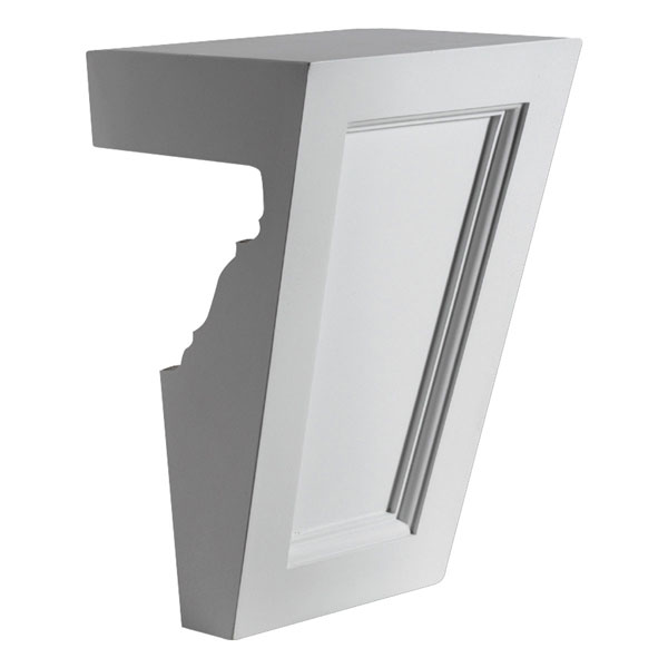 Fypon, Ltd. - KP9M - 8"W x 11"H x 6 1/4"P Recessed Keystone for 9" and 10" Crosshead with Bottom Trim