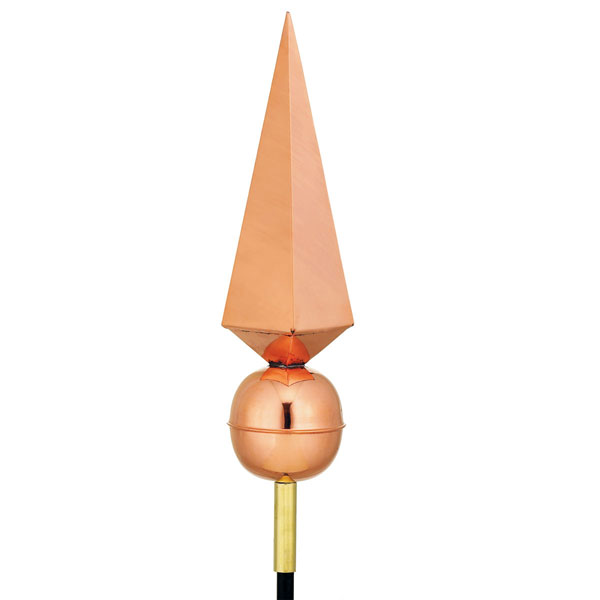 Good Directions - GD701 - Lancelot Pure Copper Rooftop Finial with Roof Mount