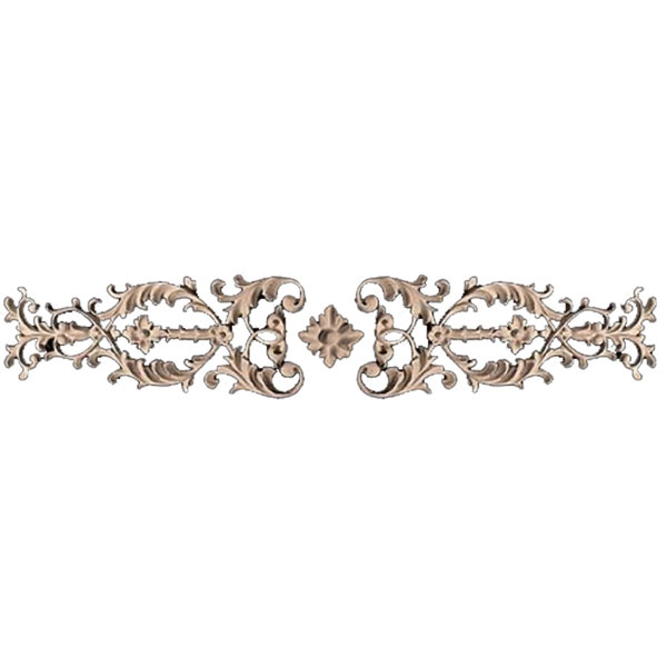Pearlworks - OL-212 - Approx. 30" x 5-1/2" x 1/2"  Small rosette center with left and right leaf, floret and swag.