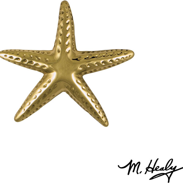Michael Healy Designs - MHS141 - 5"W x 1 1/2"D x 5 1/4"H Michael Healy Starfish Door Knocker, Brass