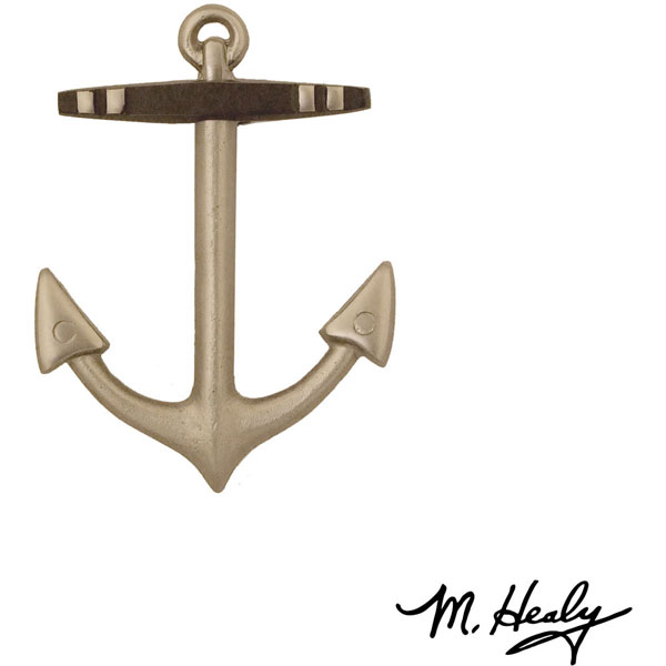 Michael Healy Designs - MHS153 - 3 3/4"W x 1"D x 5 1/4"H Michael Healy Anchor Door Knocker, Nickel Silver